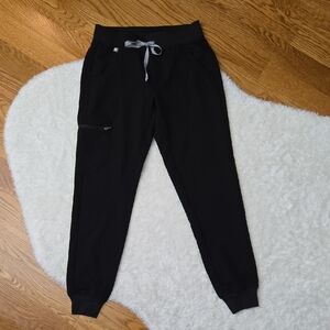 FIGS Black Jogger Scrub Pants, Womens Extra Small